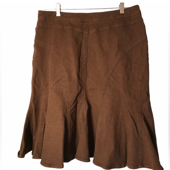 Bandolino Brown Stretch Skirt size 10 - Picture 3 of 4